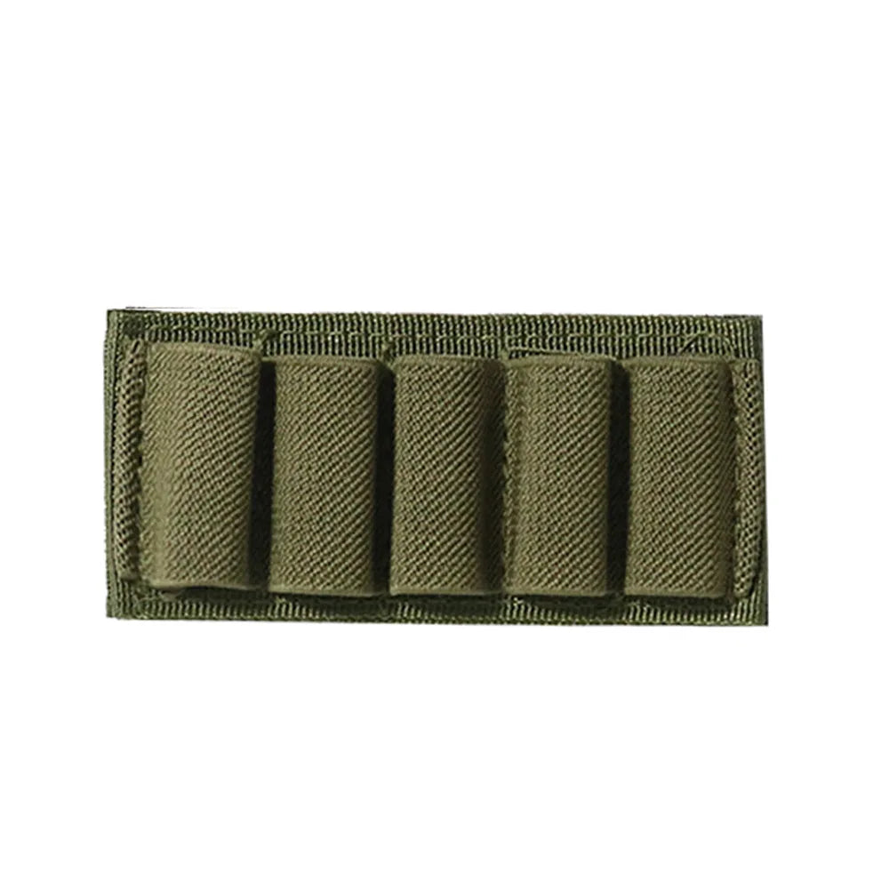 Tactical Patch 2-Round Holder Adhesive 2 Hole Cartridges Hook Loop Patch Hunting Rifles 7.62MM Shotgun Bullet Pouch