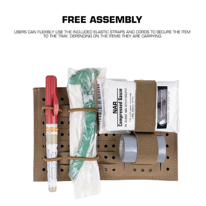 Tactical Medical Tray Insert Upgraded Built-In Storage Board First-aid Bag Equipment Organization for Outdoor Hunting Camping