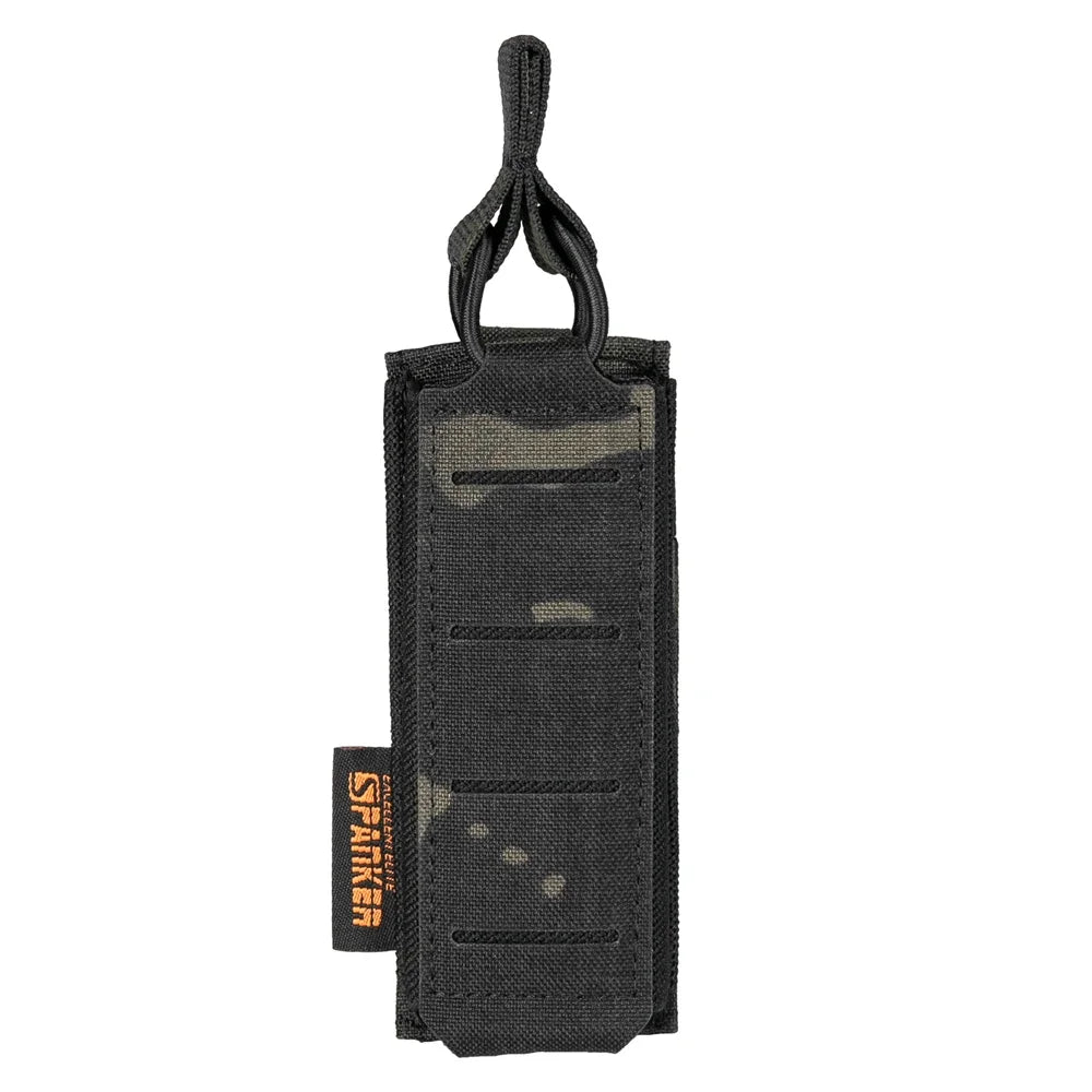 Tactical Pistol Magazine Pouch 9mm Extended Single Mag Pouch Molle  Holster Hunting Flashlight Torch Holder Airsoft Accessories