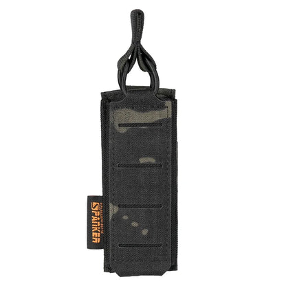 Tactical Pistol Magazine Pouch 9mm Extended Single Mag Pouch Molle  Holster Hunting Flashlight Torch Holder Airsoft Accessories