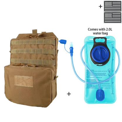 Outdoor Hunting Water Bag Set 2L Large Capacity Drinking Water Bag Portable Water Storage Bag for Hiking and Cycling