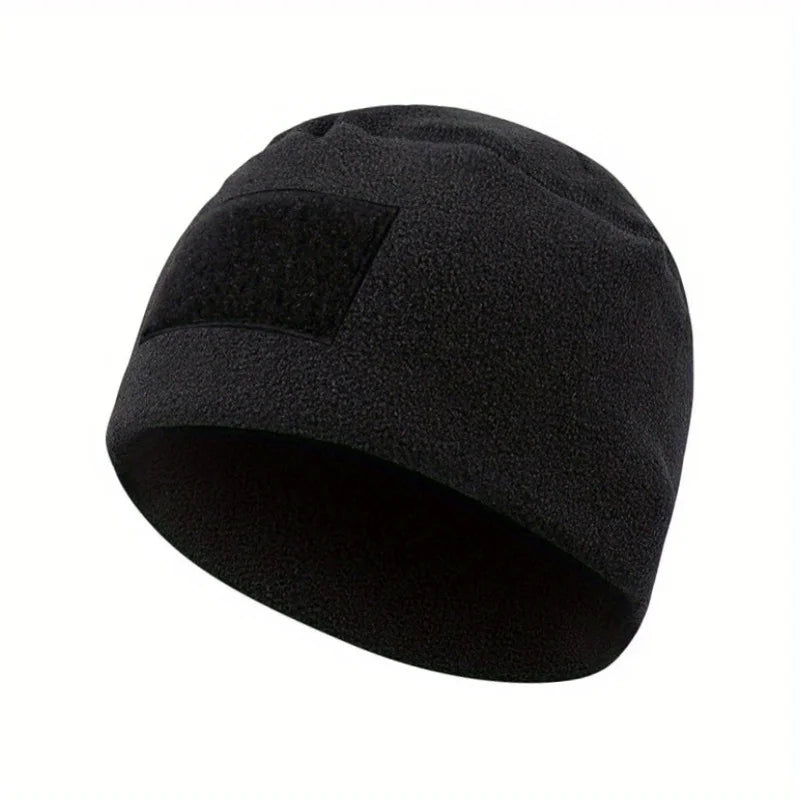 Windproof Tactical Beanie - Thick, Warm Knit Hat for Outdoor Activities, Breathable & Stretch Fit, Solid Color
