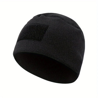 Windproof Tactical Beanie - Thick, Warm Knit Hat for Outdoor Activities, Breathable & Stretch Fit, Solid Color