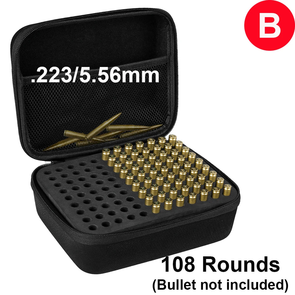 9mm .22LR .223/5.56mm Ammo Pouch Large Capacity Handbag for Ammunition Storage Box Hunting Cartridge Bag Bullet Case Organizer