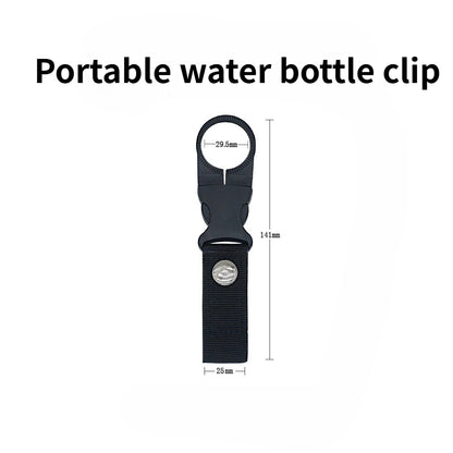 2Pcs Tactical Nylon Water Bottle Holder Multifunctional Carabiner Portable Bottle Clip Outdoor Camping Accessory