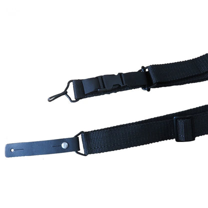 Adjustable Nylon 95 Style Tactical Rifle Sling With Leather End For Outdoor Hunting Airsoft CS Game Shooting Carry Gear