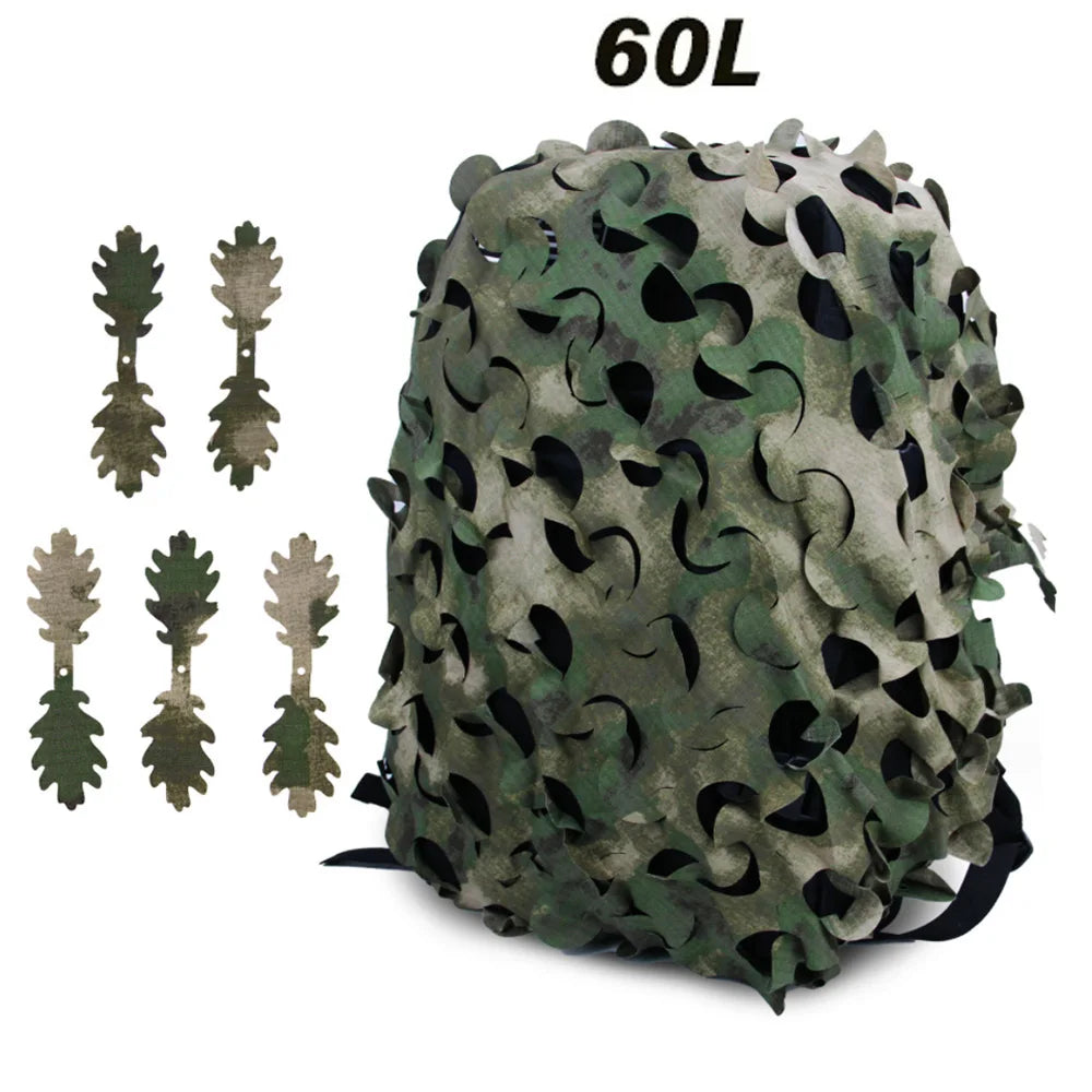 New Tactical 3D Camouflage Backpack Cover 60L 80L Outdoor Hunting Airsoft Backpack Cover Hunting Equipment
