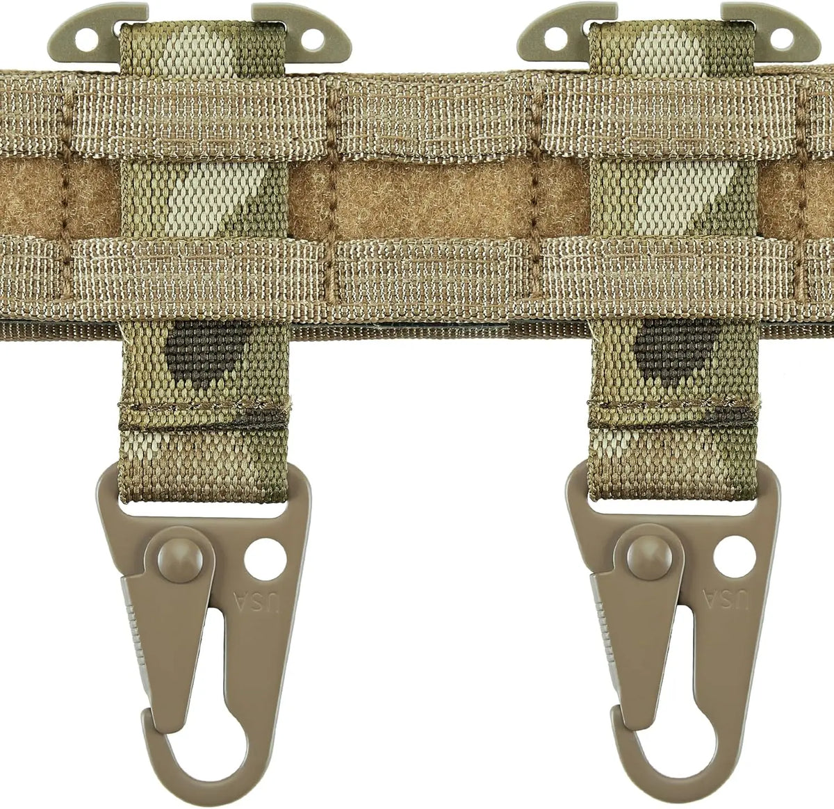2PCS Sport Belt Clip T-Mount Molle Clip Hanging Carabiner Webbing Clip for Outdoor Backpack Vest Belt Hunting Accessories