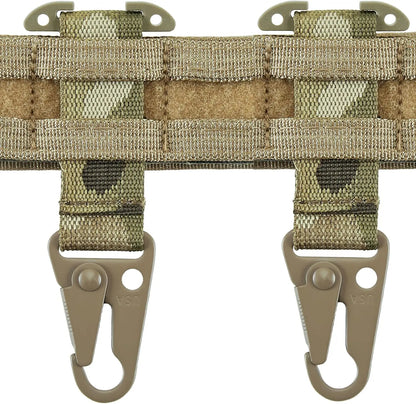 2PCS Sport Belt Clip T-Mount Molle Clip Hanging Carabiner Webbing Clip for Outdoor Backpack Vest Belt Hunting Accessories