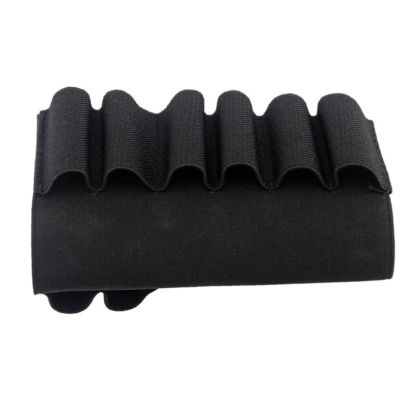 Outdoor Hunting Airsoft Accessory, 6+2 Round Buttstock Mounted Shotshell Carrier, 12 & 20 Gauge Tactical Ammo Bandolier Holder