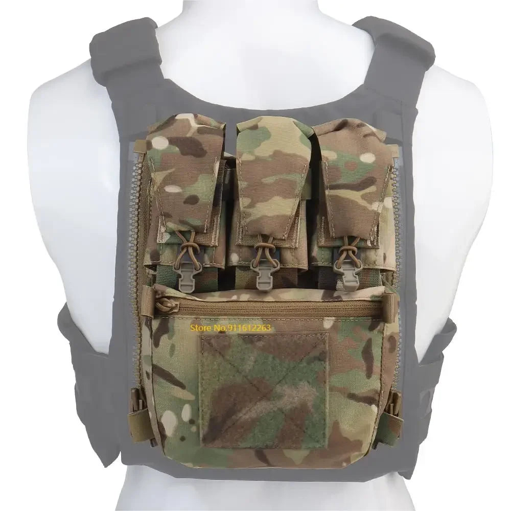 V5 PC Tactical Vest Back Panel Pouch Zip-on GP Pocket FCPC Plate Carrier Expansion Bag Hunting Vest Accessories