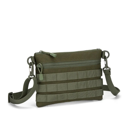 Tactical MOLLE Crossbody Bag Portable 600D Nylon Water Resistant EDC Shoulder Bag for Daily Commute Outdoor Hiking