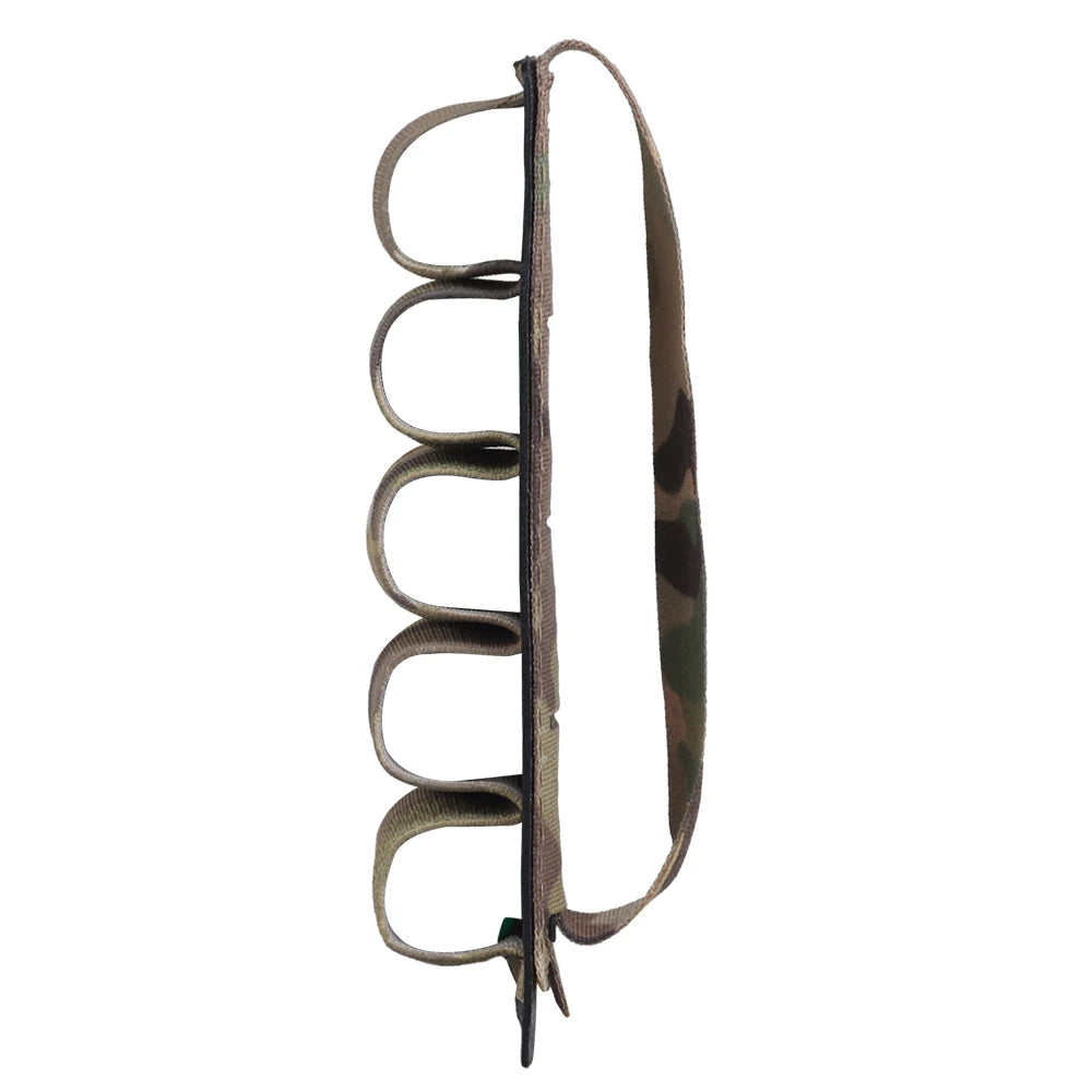 Tactical Elastic 5 Gauge Shell Holder MOLLE Shotshell Hanging Panel Magazine Pouch Paintball Airsoft Hunting Gear