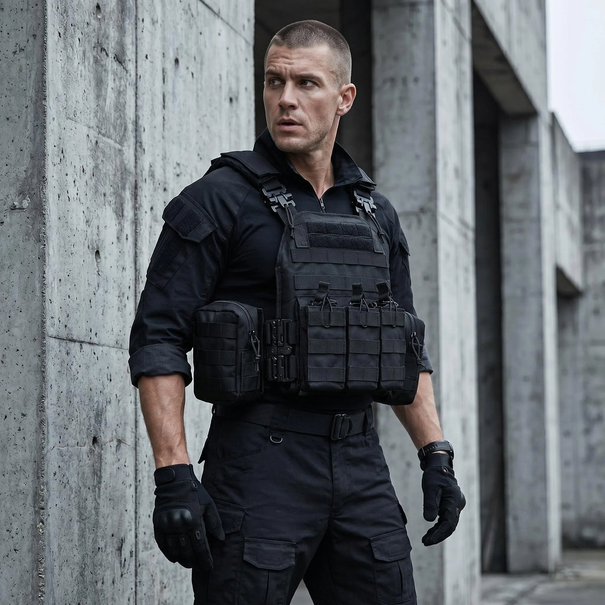 YAKEDA Quick disassembly training vest, detachable and expandable, comfortable, breathable, wear-resistant and tear resistant