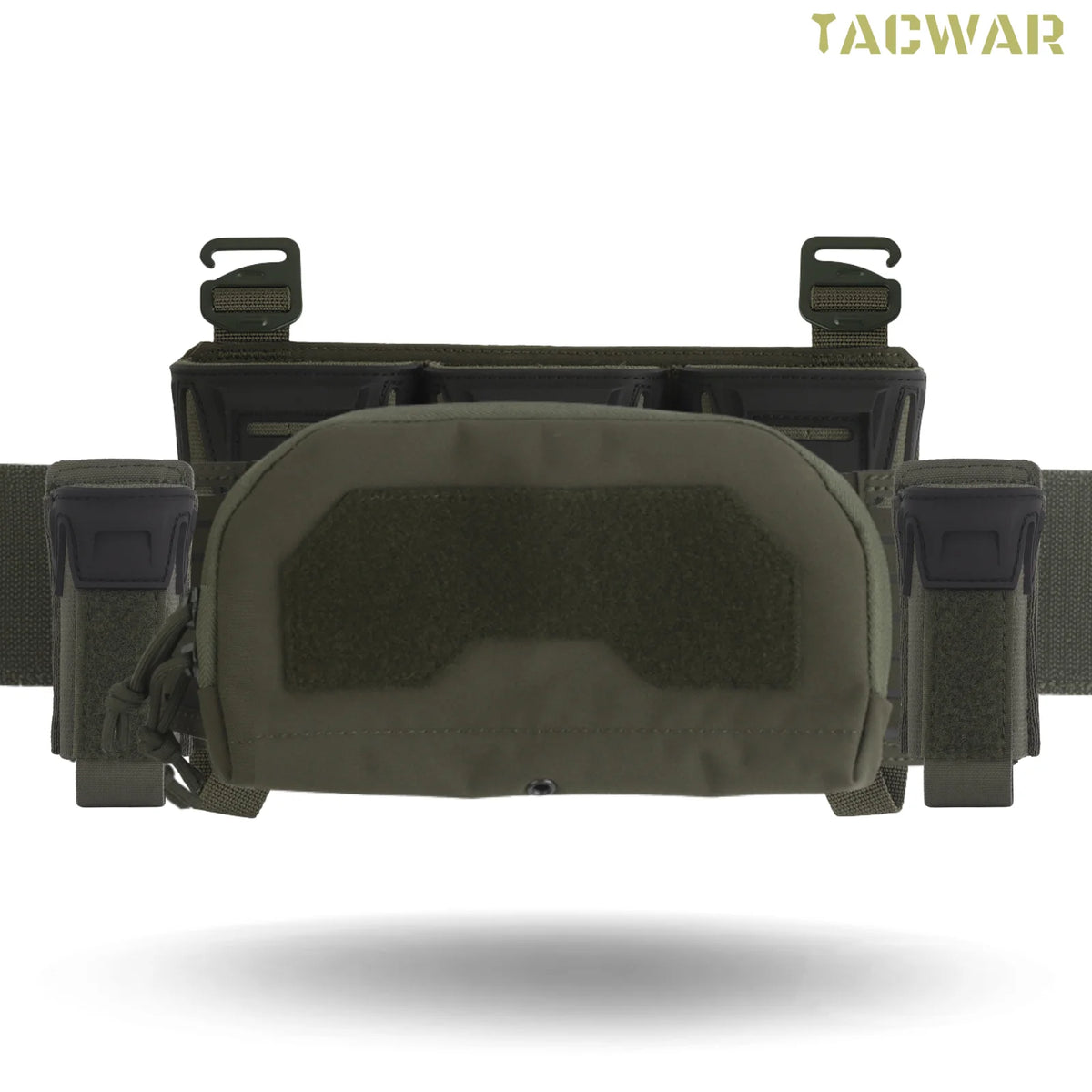 Multi-Caliber Triple Mag Pouch with 9mm Single Mag Pouch & Admin Pouch, Front Placard for K19/KZ/LV119/FCV5 Plate Carrier
