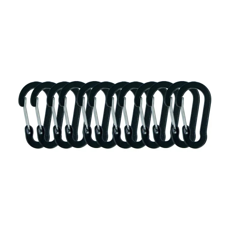 12PCS Carabiner Clip Set Tourist Small Hooks Outdoor Fishing Camping Cycling Hiking Multi Tool Keychain Buckle Karabiners