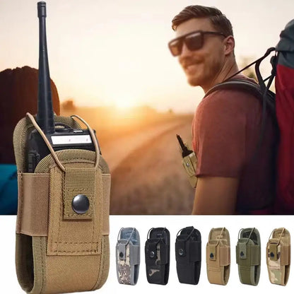 Tactical Radio Holder Molle Radio Pouch Case Heavy Duty Radios Holster Bag for Two Ways Walkie Talkies Baofeng Hunting Equipment