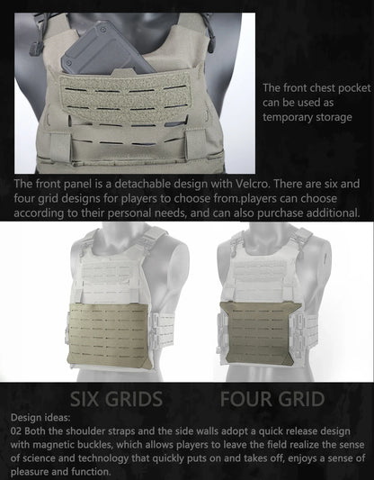 DMgear Magnetic Tactical Vest Molle Module Outdoor Vest Camouflage Quick Release
