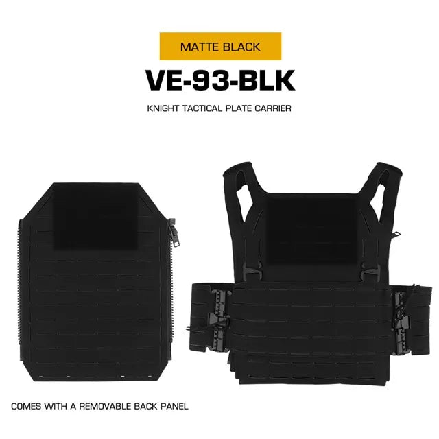 WOSPORT Tactical Vest Camouflage Knight Tactical Quick Release Vest Lightweight MOLLE System Comes With Laser Back Plate