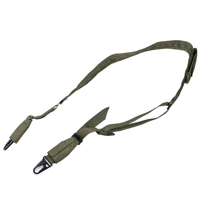 2-Point Adjustable Tactical Sling with HK Clips, Heavy Nylon Strap for Hiking Camping Airsoft