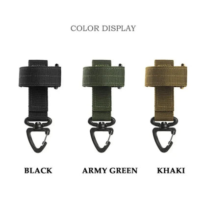 Multi-purpose Nylon Gloves Hook Climbing Rope Anti-lost Camping Hanging Buck Work Gloves Safety Clip Outdoor Tactical Gloves
