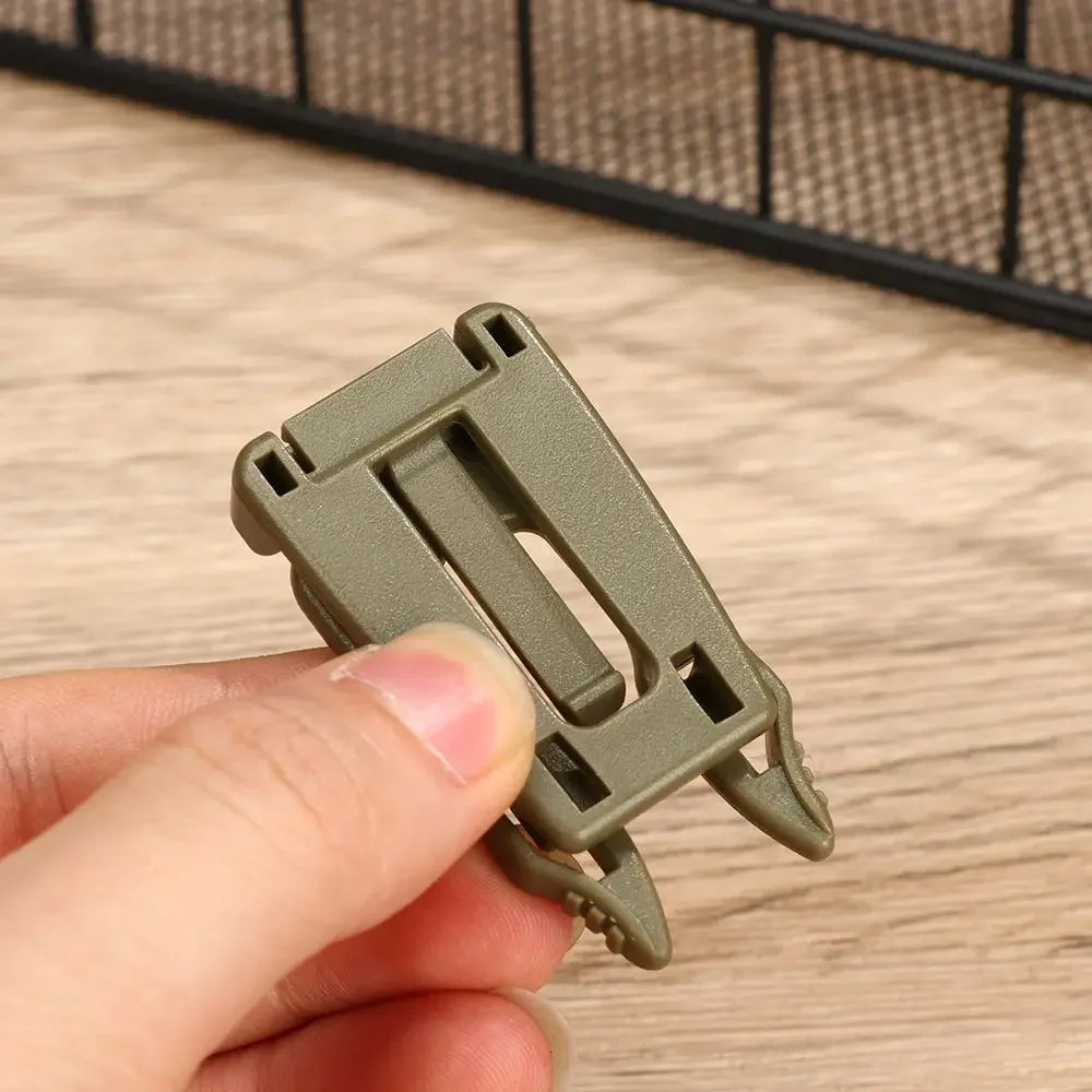 5pcs Multipurpose Camping Bag Buckle Backpack MOLLE Webbing Clip Strap Outdoor Carabiner Buckle Camping Equipment EDC Tools