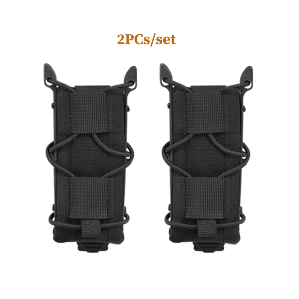 Tactical Magazine Pouch Single Mag Holster Molle Flashlight Pouches Torch Holder 9MM Pistol Magazine Pouch EDC Waist Bag