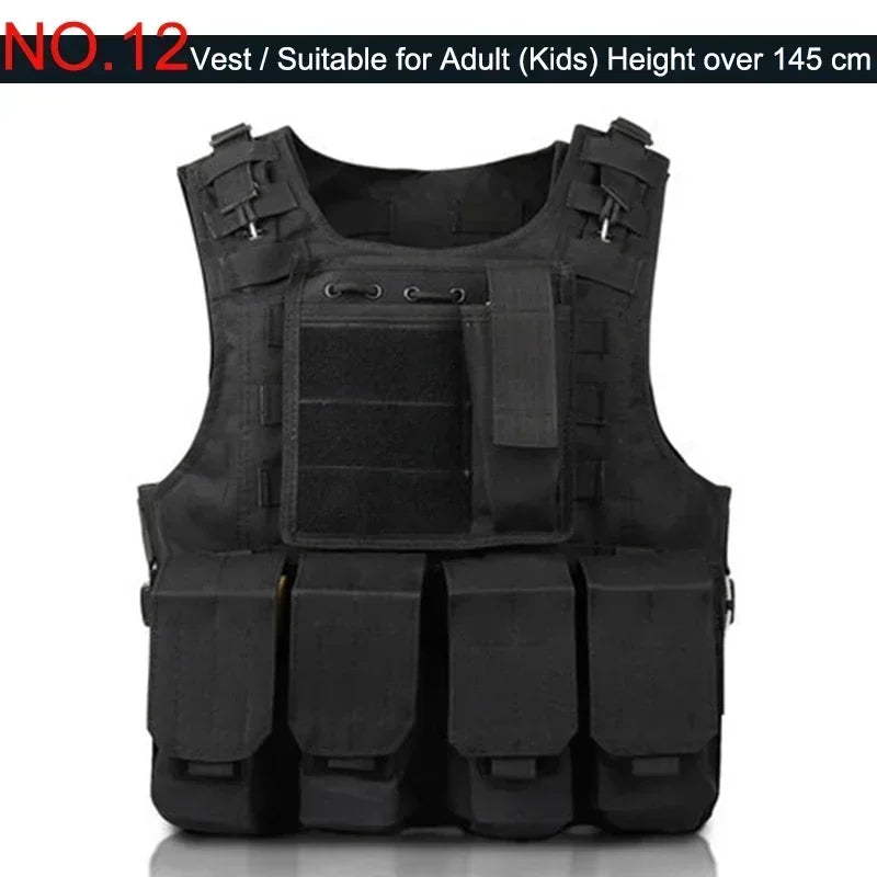 Outdoor Airsoft Tactical Kids Children Vest Uniform  Hunting Equipment Kids Boy Girl Camouflage Hiking CS Hunting Clothes