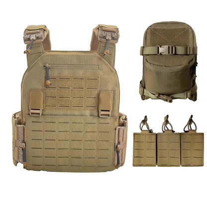 ZH02 EMERSONGEARS Nylon Combat suit laser cutting vest with 5.56 hydration backpack with 2L triple magazine pouch Set