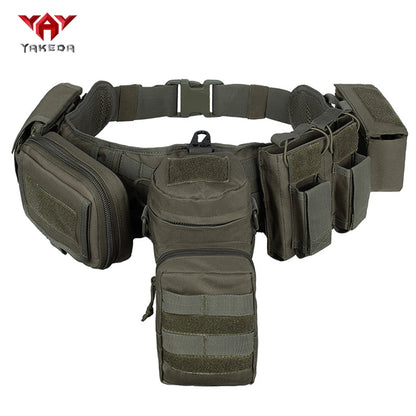YAKEDAModular waist belt with multiple accessory straps MOLLE expansion structure adjustable waist strap quick release buckle