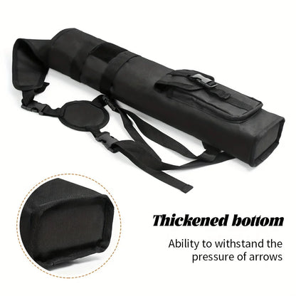 Tactical Arrows Bag Archery Lightweight Back Arrow Quiver Dual Use Fold Compact Hip  with Molle System Pocket Hanged for Hunt