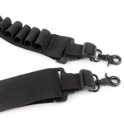 15 Rounds Ammo Shell Belt Rifle 12 Gauge Pouch 2 Point Sling Holster Shoulder Strap Outdoor Hunting Accessories