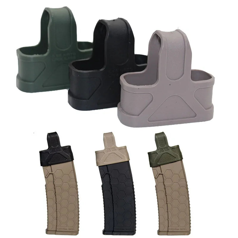 Tactical 9mm 7.62 5.56 Magazine Pouch Rubber Holster Rifle Pistol Mag Glove Sleeve Cover for M4 M16 AR15 AK 47 Mag Holder