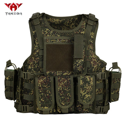 YAKEDA multifunctional quick release hunting vest with adjustable shoulder straps and waist circumference, multiple device bags