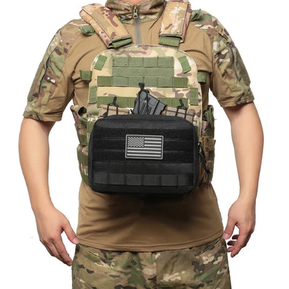 Tactical Mag Admin Pouch Molle Utility Tool Pouch Medical EMT Organizer Triple Stacker Magazine Holder for M4 M16