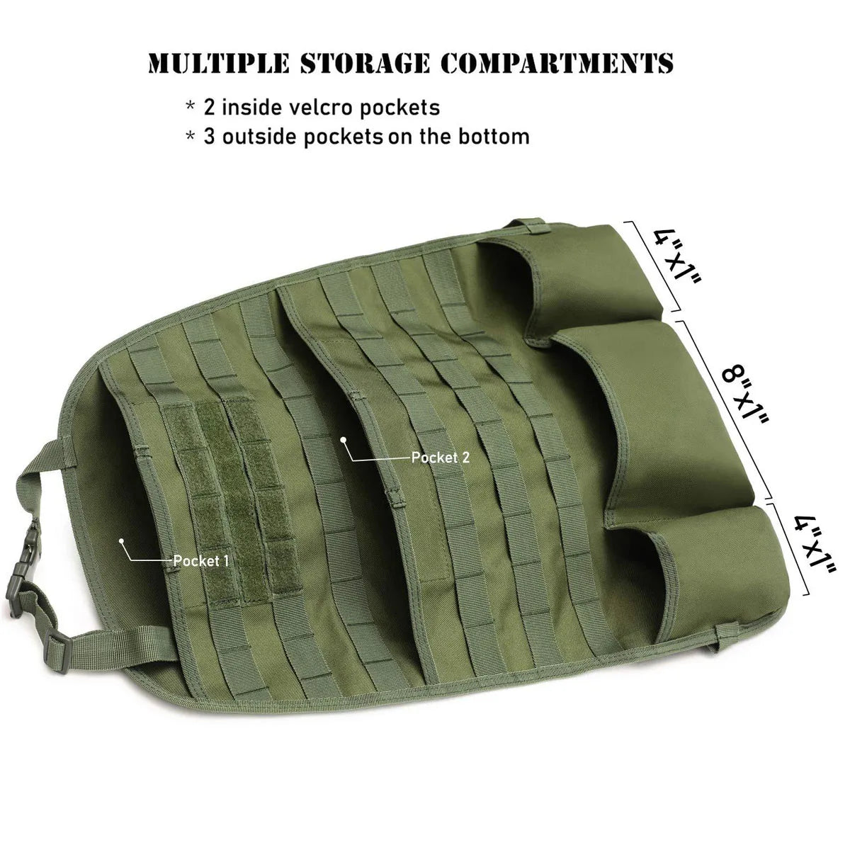 Molle Car Seat Back Organizer Panel Storage Pouch Universal Travel Vehicle Seat Cover Protector EDC Tool Bag Hunting Accessories