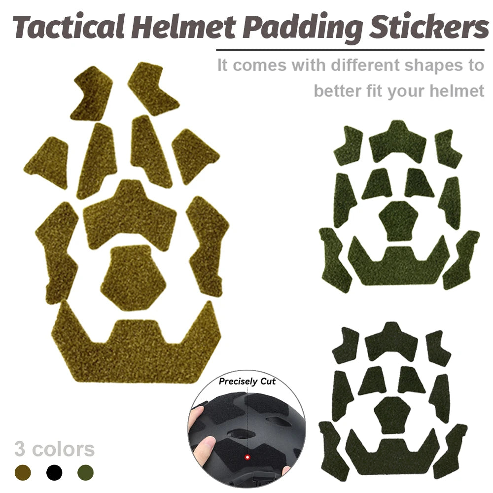 Tactical Helmets Patches 11Pcs Universal Exterior Tape Helmet Hook And Loop Fastener Set for Fast High Cut Helmet Magic Sticker