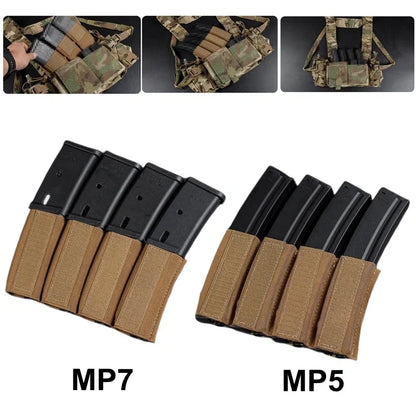 Hunting MP5 MP7 Magazine Holder with Hook Fasteners for MK3 and MK4 Chest Rig MK4 Chest Rig MP5 Magazine Insert