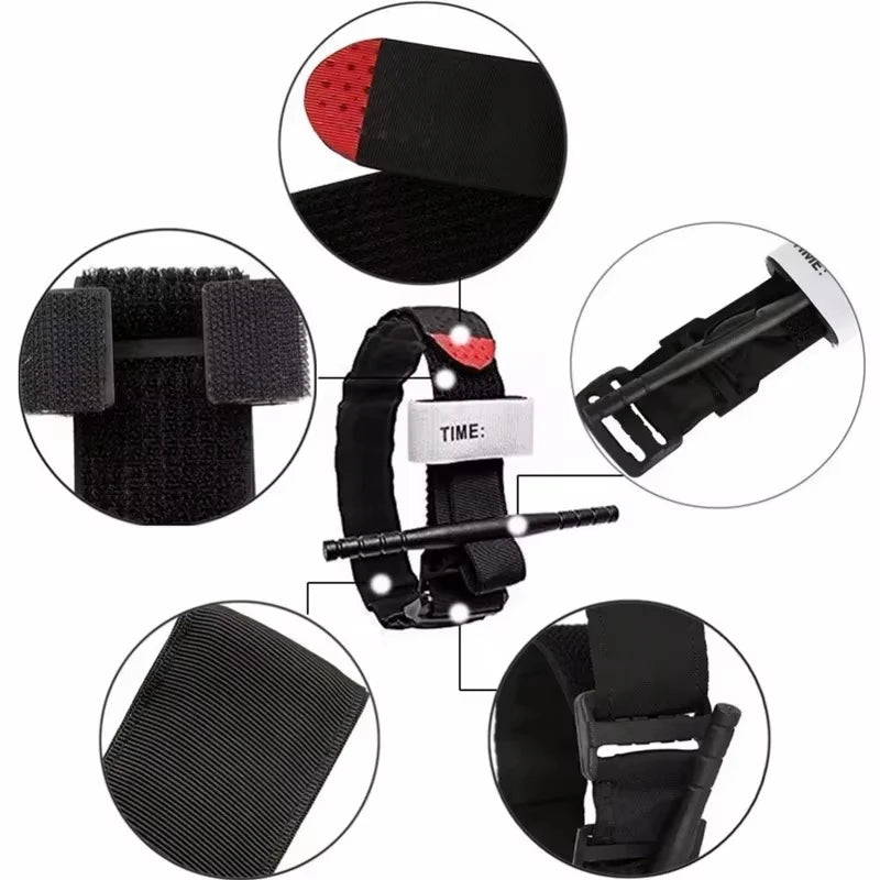 Tactical Survival Combat Tourniquet, 65/75/95cm Rotating Tourniquet, Medical Emergency Belt for Outdoor 2/4 pcs CAT