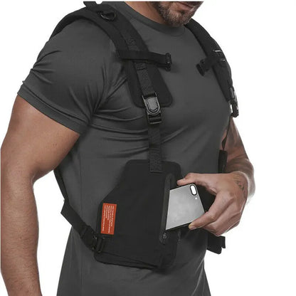 Multi-Function Tactical Vest,Outdoor Sports Fitness Men Protective Tops With Pockets,Running Vest For Camping Fishing Sleeveless