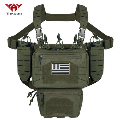 YAKEDA Outdoor Equipment Chest Hanging Bellyband Laser MOLLE Mounting Multi functional Chest Hanging