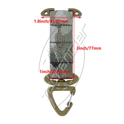 Tactical Molle Clip Swivel Triangle Plastic Snap Hook Tee Mount Hanging Carabiner Glove Holder Battle Belt Hunting Accessories
