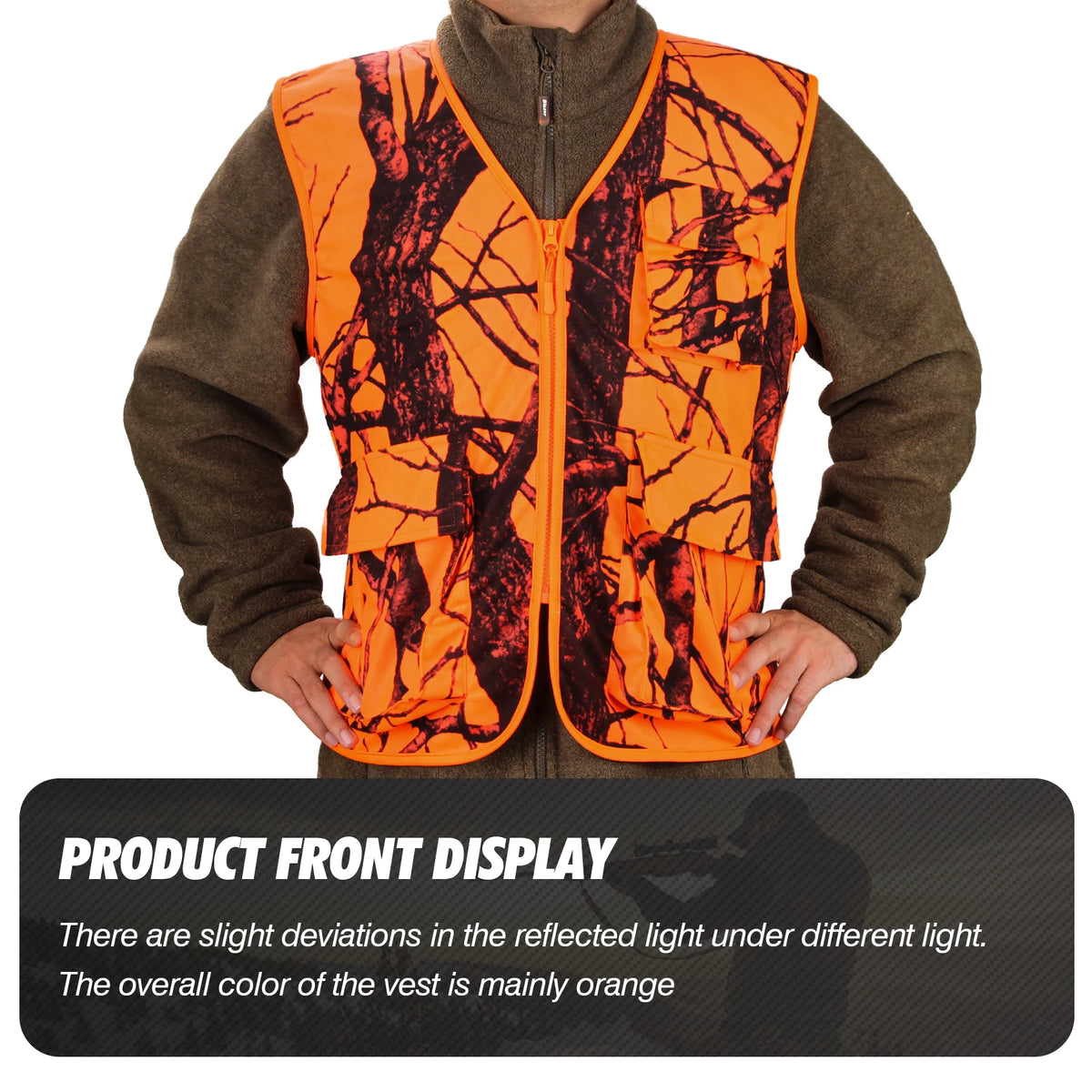 GUGULUZA Summer V-neck Men Utility Vest Orange Safety Vest Outdoor Sleeveless Hunting Fishing Vest Male Casual Sportswear M-4XL