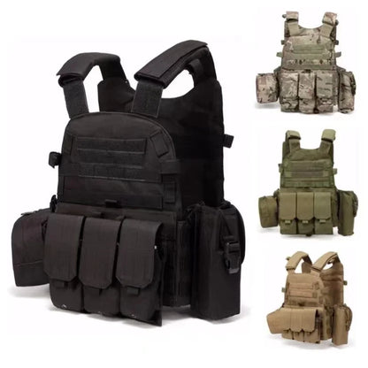V E6094 Military Tactical Vest Body Armor Combat Army CS Gear Hunting Plate Carrier Airsoft Accessories Wargame Pouch Molle Vest