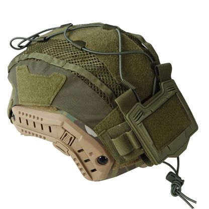 BOOIU Tactical Helmet Cloth with Battery Pouch for Helmet Outdoor Sport Hunting 500D Nylon CS Airsoft Helmet Cover Battery Pack