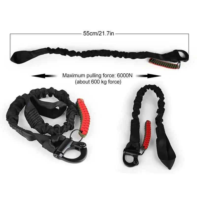 2025 Quick Release Safety Rifle Sling Lanyard Strap Rope Line Climbing Protect Sling for Outdoor Hunting Nylon Rope Bungee Strap