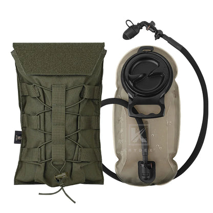 KRYDEX 500D Tactical 1.5L Hydration Carrier MOLLE Pouch Modular 50oz Water Bladder Bag Pack Hunting Outdoor Hiking Accessories