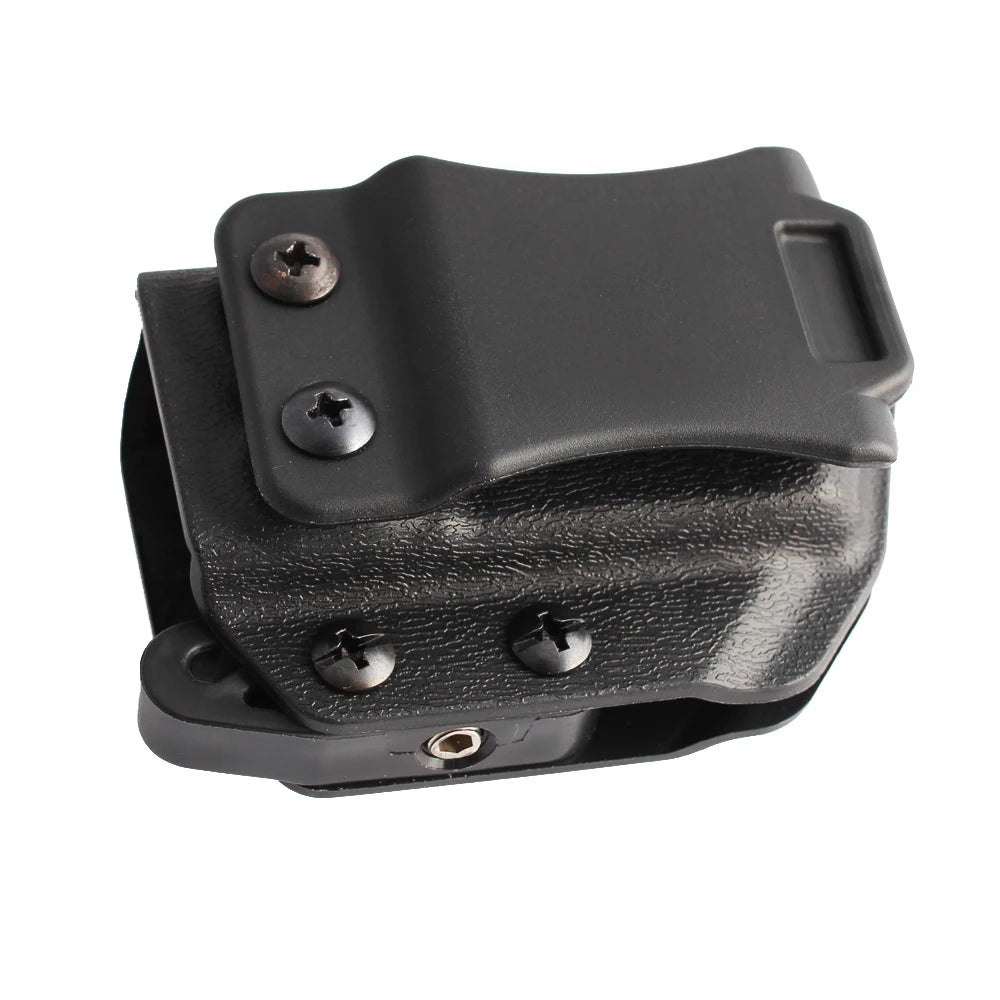 Universal 9mm/.40 Adjustable Double Stack Magazine Pouch Waist Magazine Holster IWB/OWB Glo-ck CZ S&W H&K SIG P320 P365