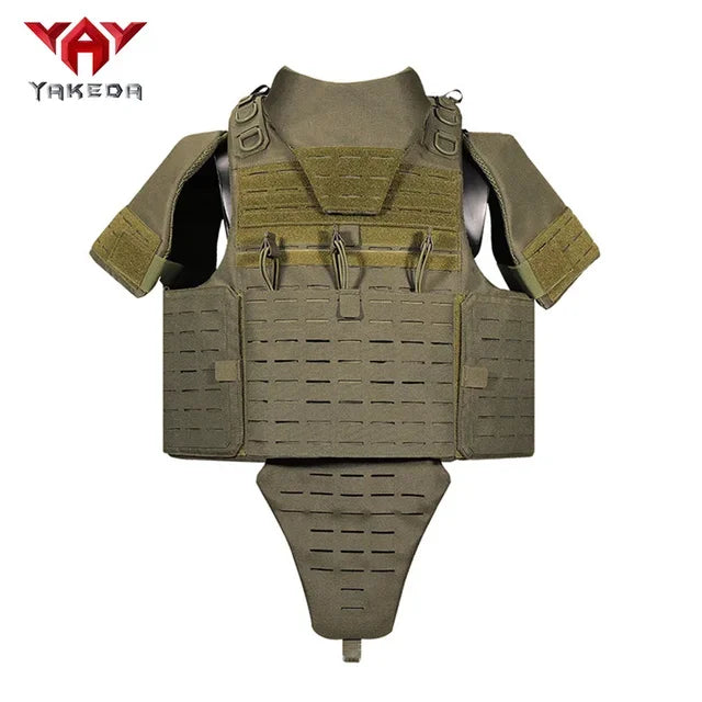 YAKEDA Detachable Multifunctional Training Suit Outdoor Vest with Modular Combination Laser Cutting MOLLE System  Tactical Use