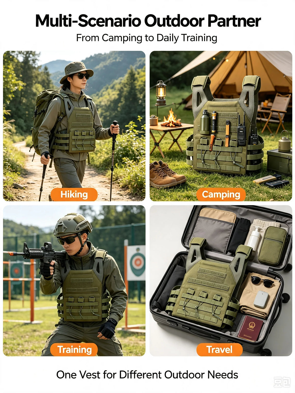 Outdoor Hunting Body Armor JPC Molle Plate Carrier Vest Combat Protection 600D Nylon Camo Tactical Vest CS Hunting Waistcoat